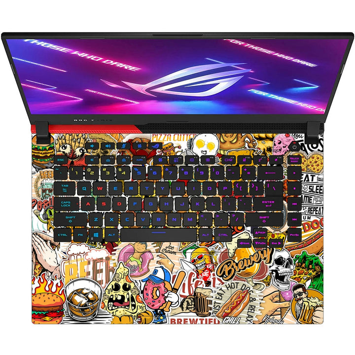 Asus Laptop Skin - Pizza Sticker Bomb