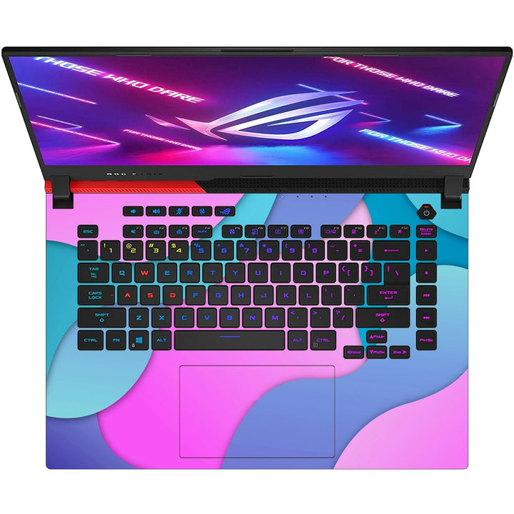 Asus Laptop Skin - Pink and Blue Flowing Fluid Art