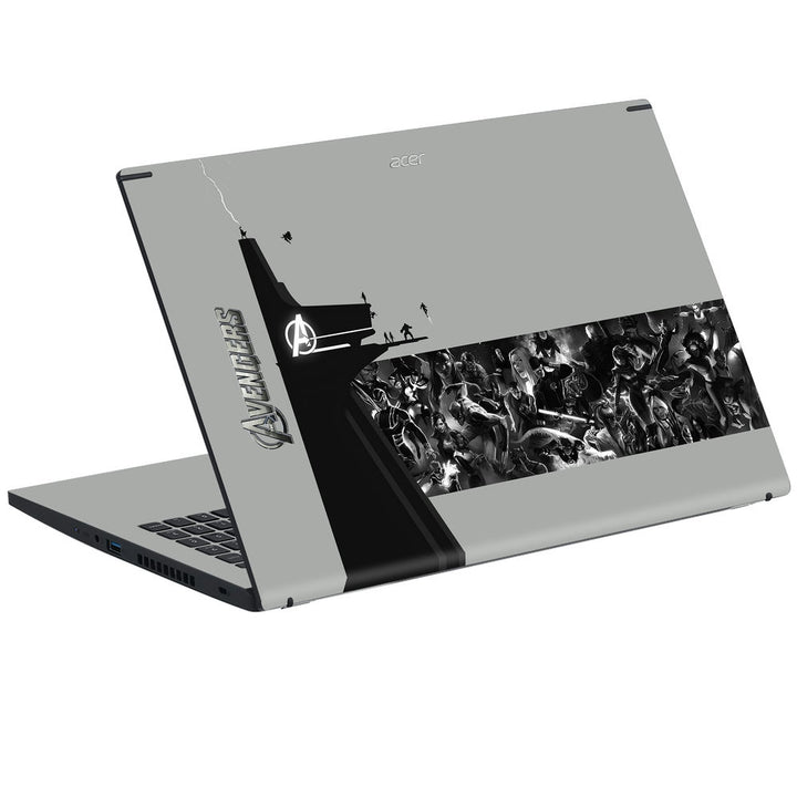 Acer Laptop Skin - Avengers Assemble Force Grey Back