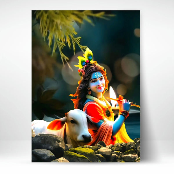 Metal Poster - Lord Krishna LK02