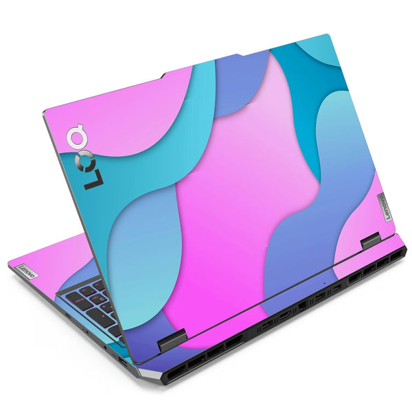 Lenovo LOQ Laptop Skin - Pink and Blue Flowing Fluid Art