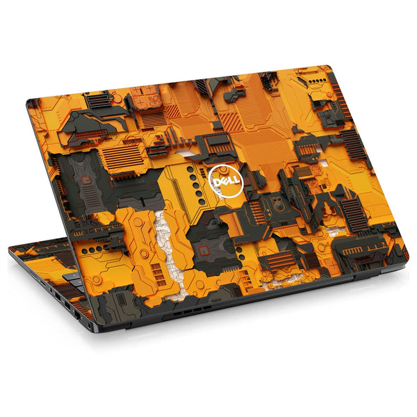 Dell Laptop Skin - Tech Yellow Circuitry