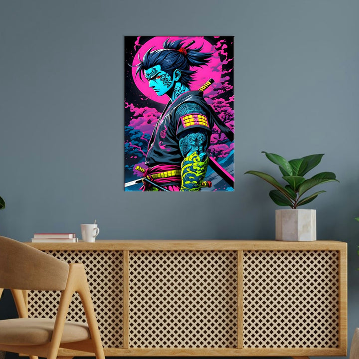 Metal Poster - Anime Samurai Warrior