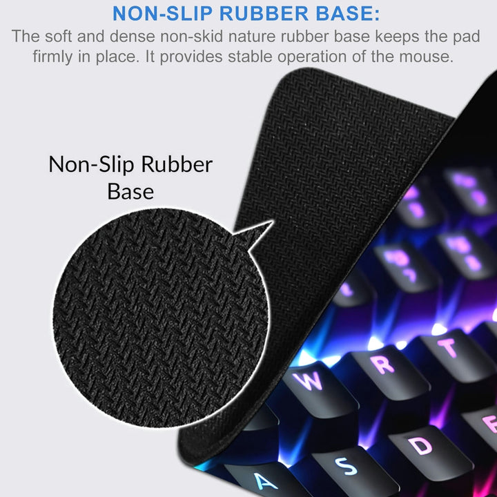 Anti-Slip Desk Mat Gaming Mouse Pad - Colorful Lights