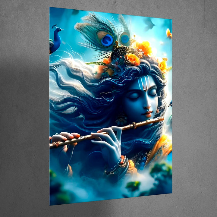 Metal Poster - Lord Krishna LK04