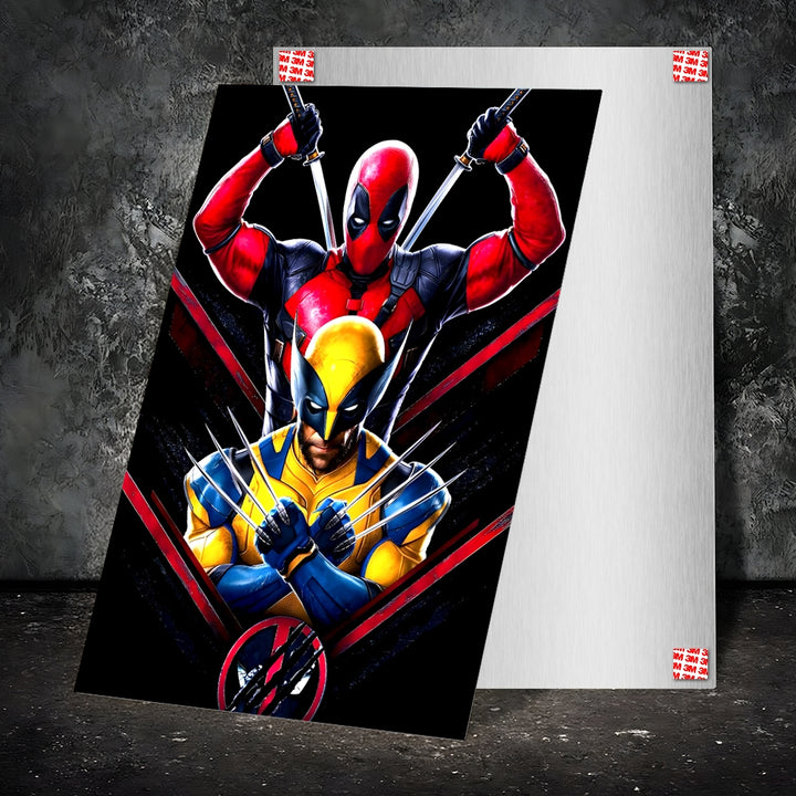 Metal Poster - Superhero Deadpool & Wolverine DW02