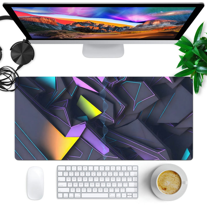 Anti-Slip Desk Mat Gaming Mouse Pad - Prismatic Chaos