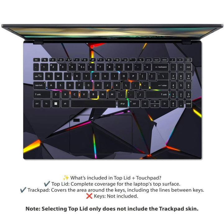 Acer Laptop Skin - Holographic Triangles