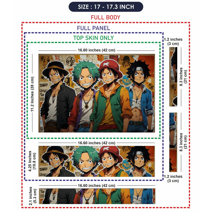 Laptop Skin - Anime One Piece Dynamic Collage DS12