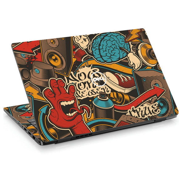 Dell Laptop Skin - Spray Brain Graffiti_UV