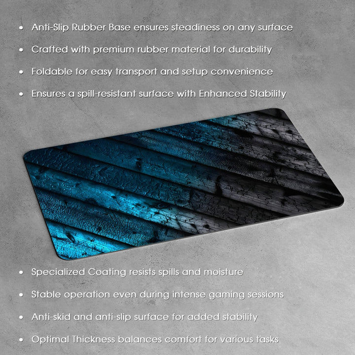 Anti-Slip Desk Mat Gaming Mouse Pad - Aqua Strata