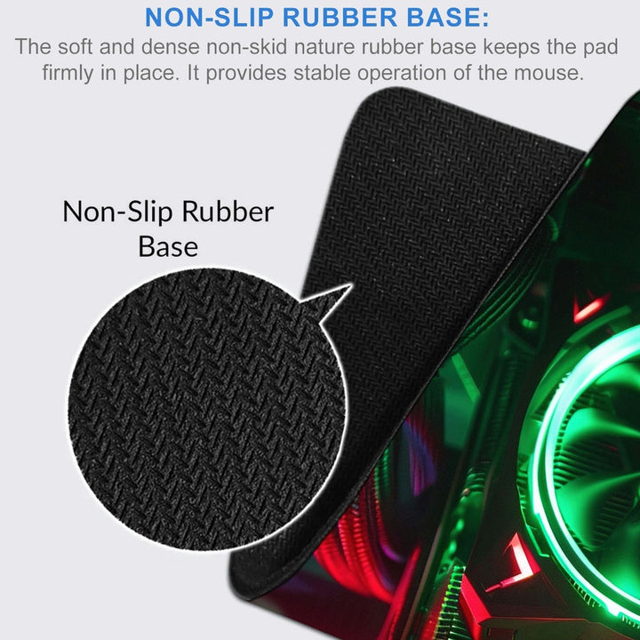 Anti-Slip Desk Mat Gaming Mouse Pad - RGB Engine Fans