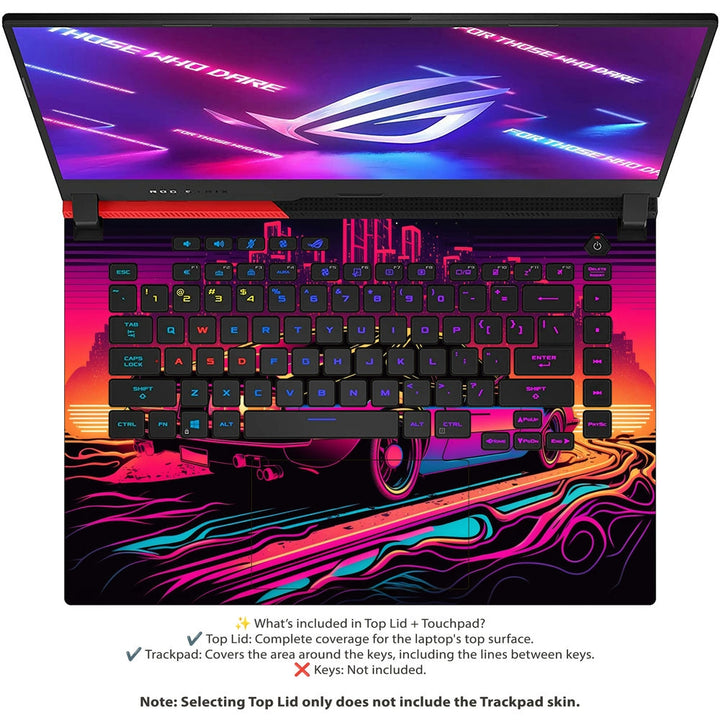 Asus Laptop Skin - Retro Skyline Glow