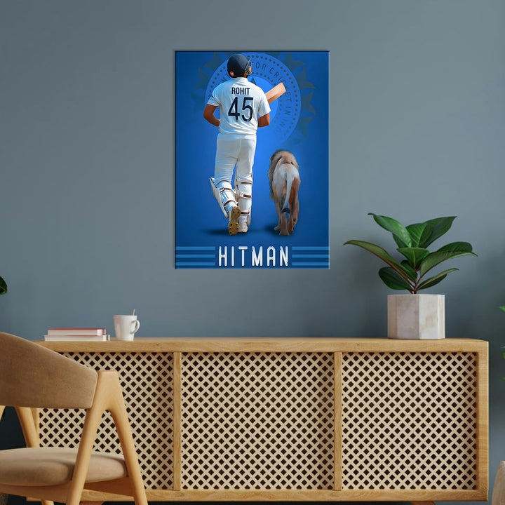 Metal Poster - Indian Cricketer Rohit Sharma RS02