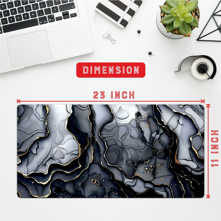 Anti-Slip Desk Mat Gaming Mouse Pad - Marbled Waves