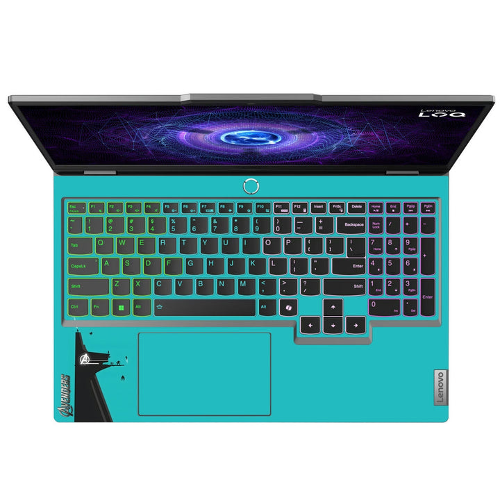 Lenovo LOQ Laptop Skin - Avengers Assemble Force Cyan Back