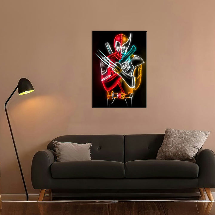 Metal Poster - Superhero Deadpool & Wolverine DW01