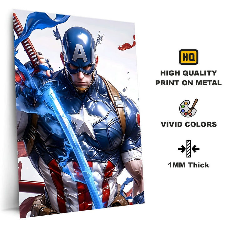 Metal Poster - Superhero Captain America CAP01