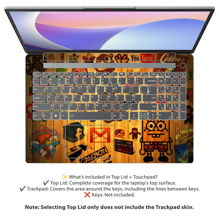 Lenovo Laptop Skin - Retro Arcade