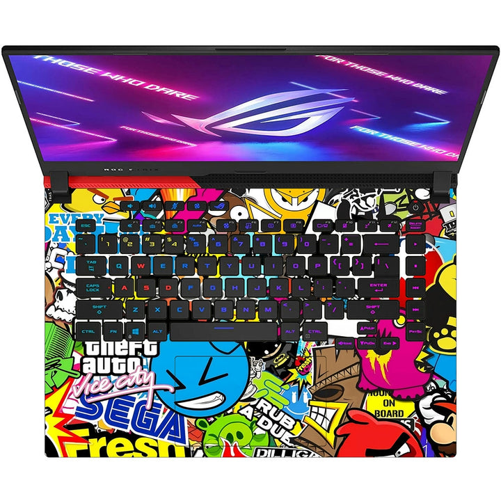 Asus Laptop Skin - DC Sticker Bomb