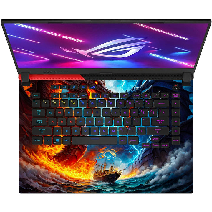 Asus Laptop Skin - Dragon Fire and Ice