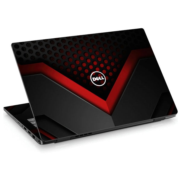 Dell Laptop Skin - black red net hole