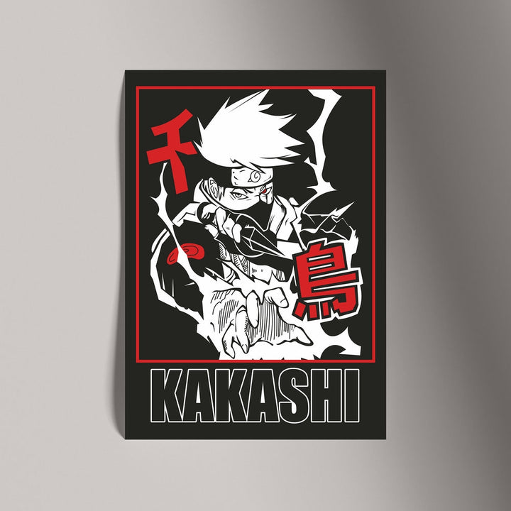 Self Adhesive Textured Vinyl Poster Kakashi Sharingan Naruto