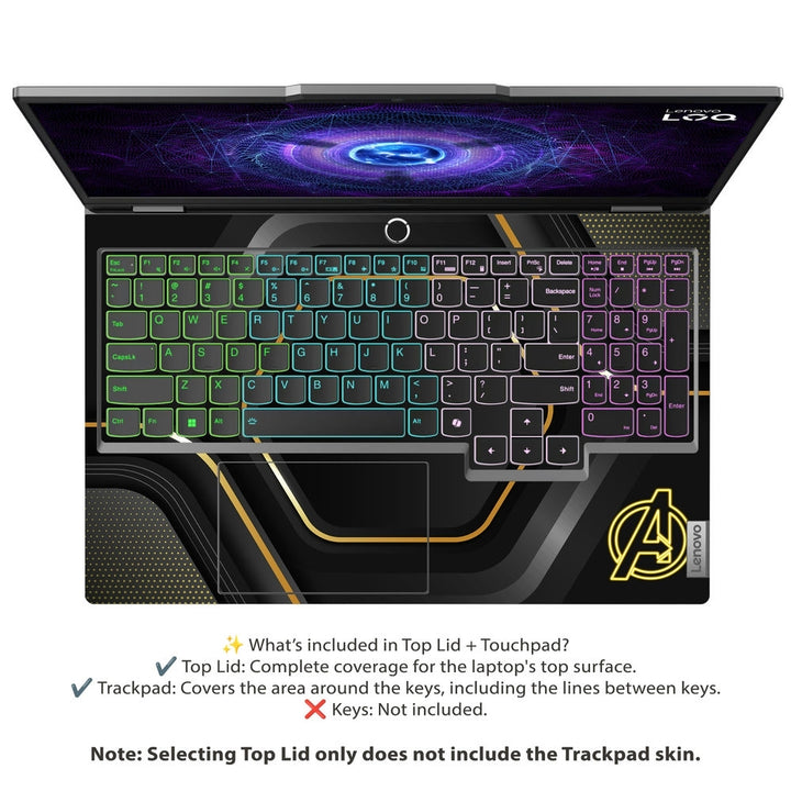 Laptop Skin - Avengers Gold Black Logo