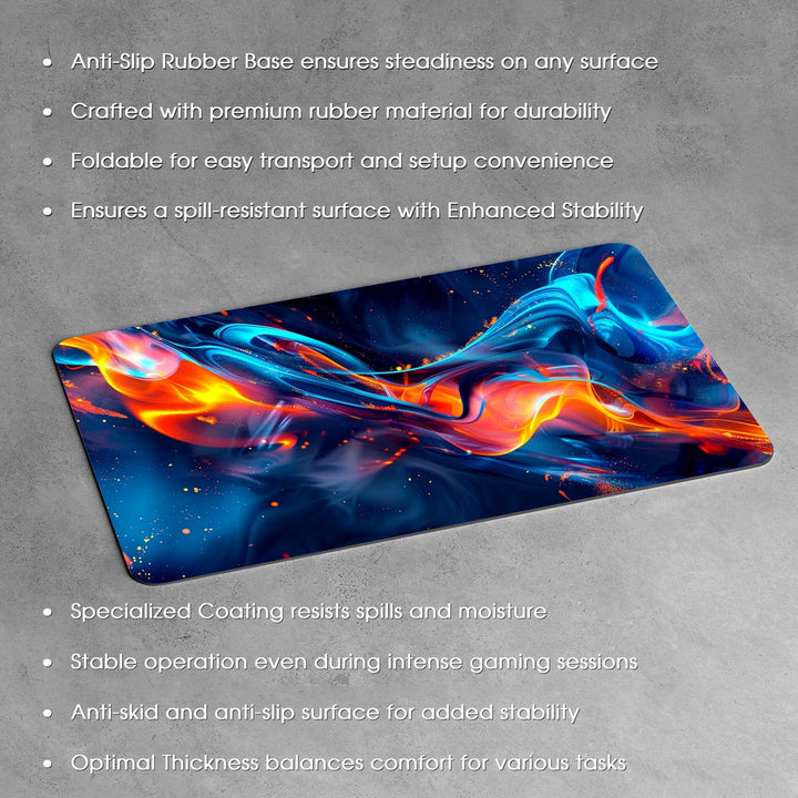 Anti-Slip Desk Mat Gaming Mouse Pad - Nebula Blaze