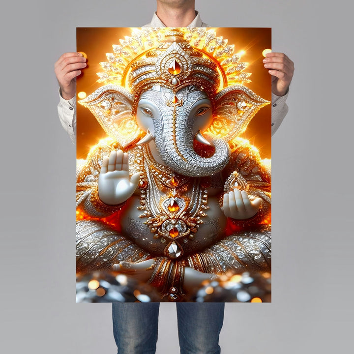 Self Adhesive Textured Vinyl Poster Glorious Ganesha