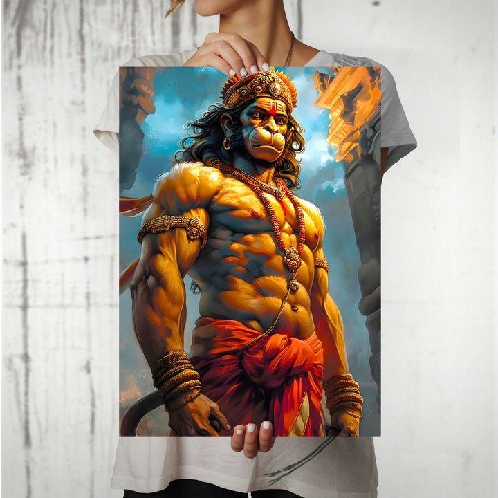 Metal Poster - Lord Hanuman LH02