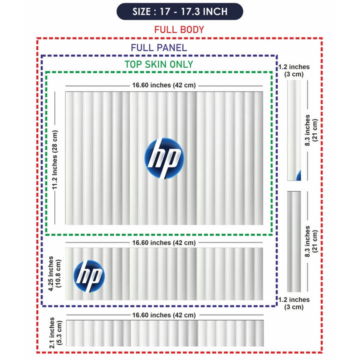 Laptop Skin - HP on White Lines