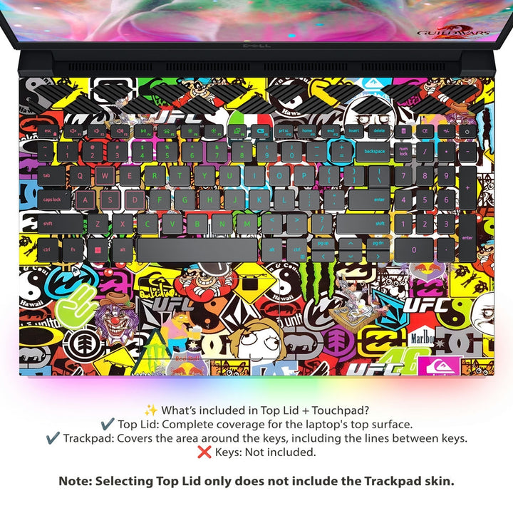 Dell Laptop Skin - Monster Sticker Bomb