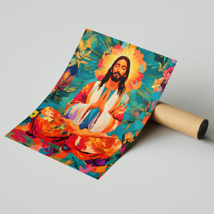 Self Adhesive Textured Vinyl Poster Radiant Christ