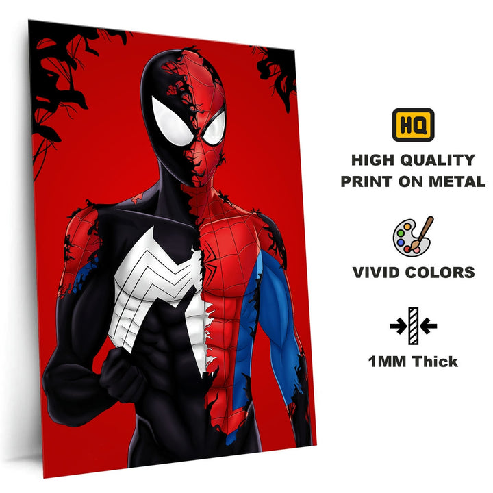 Metal Poster - Spiderman Red Blue Black