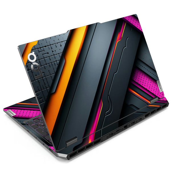 Lenovo LOQ Laptop Skin - Futuristic Neon Striped Panels