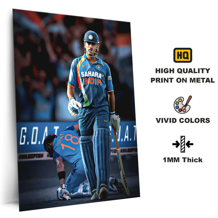 Metal Poster - Indian Cricketer MS Dhoni MS06