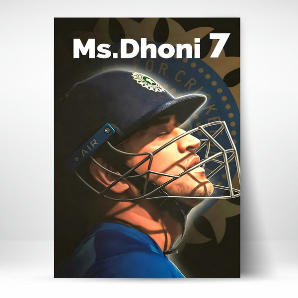 Metal Poster - Indian Cricketer MS Dhoni MS07