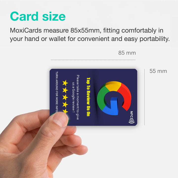 Google Review Card Deep Blue