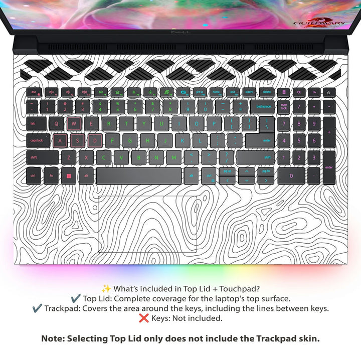 Dell Laptop Skin - Topography Pattern TP16