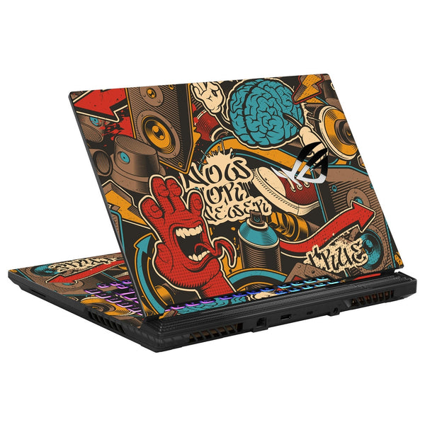 Asus Laptop Skin - Spray Brain Graffiti_UV