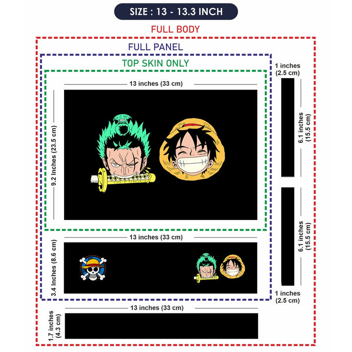 Laptop Skin - Monkey D Luffy Zoro Face