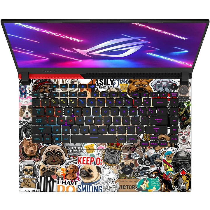 Asus Laptop Skin - Cute Dog Sticker Bomb