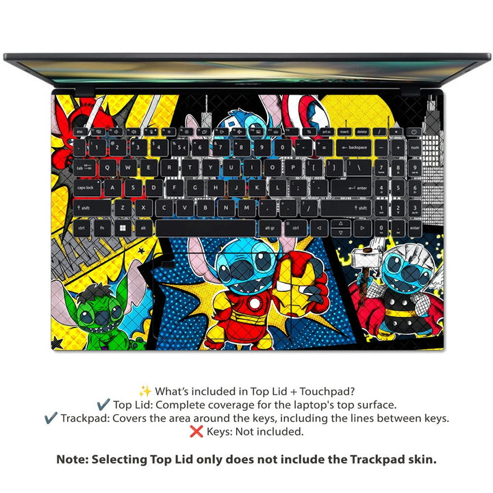 Acer Laptop Skin - Stitch Superheroes