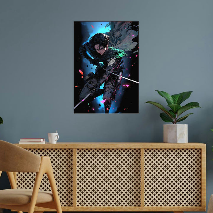 Metal Poster - Anime Dark Swordsman