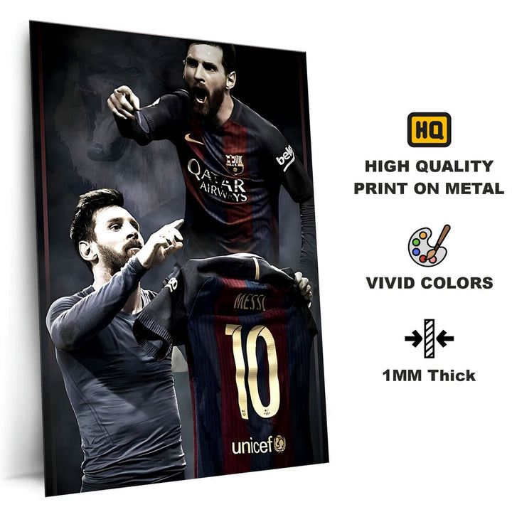 Metal Poster - Footballer Lionel Messi LM05