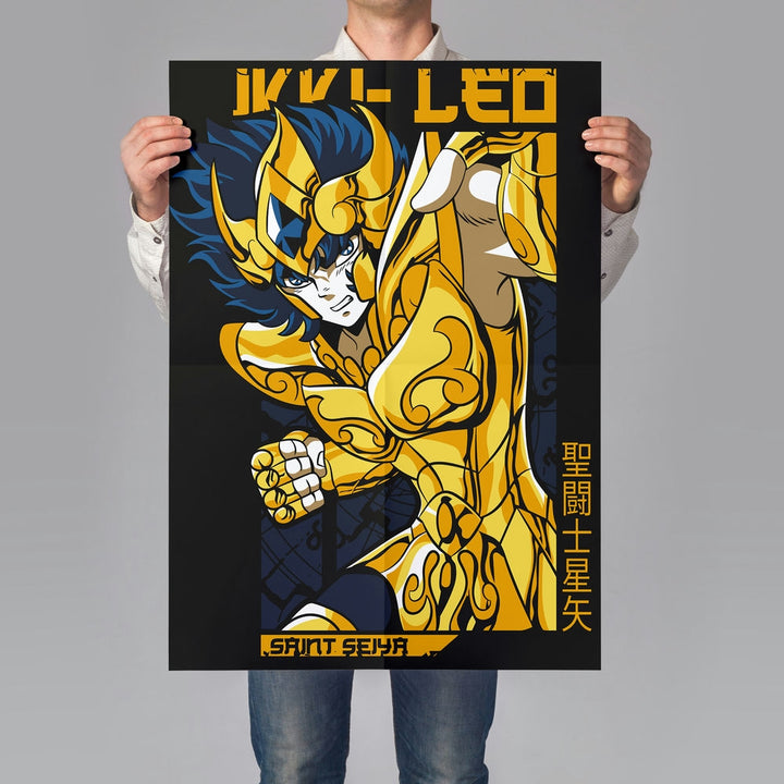 Self Adhesive Textured Vinyl Poster Leo Saint Seiya