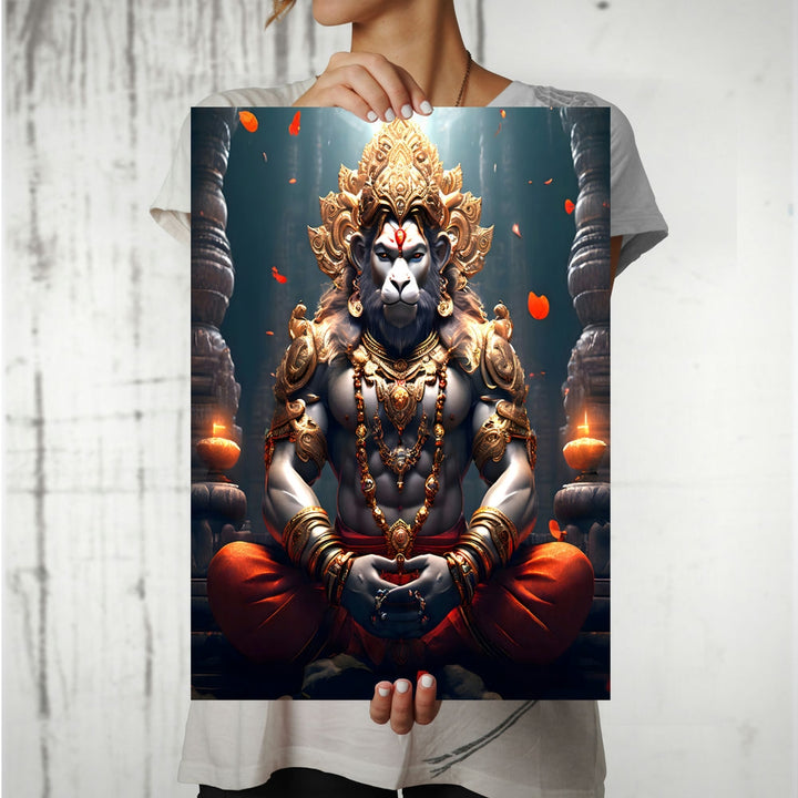 Metal Poster - Lord Hanuman LH07