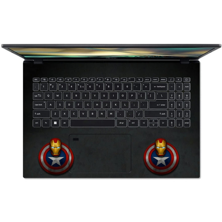 Acer Laptop Skin - Captain Shield Iron Man Mask