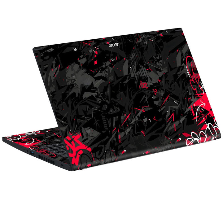 Acer Laptop Skin - Black Red Graffiti